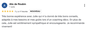 Avis Google Julie BARBEAU