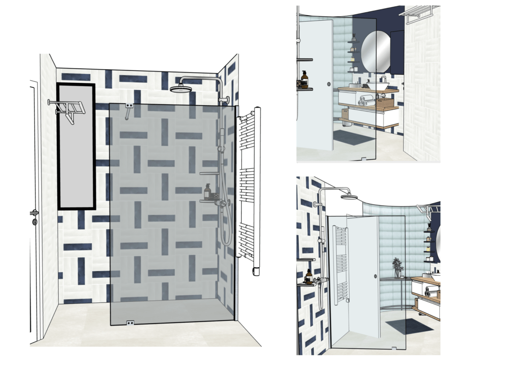 Salle de bain graphique à Paris